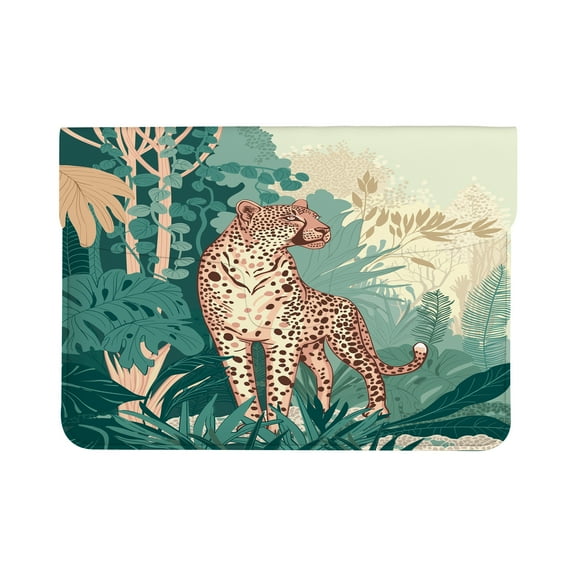 13 inch Leather Laptop Carrying Bag Leopard In The Rainforest for MacBook 13 Inch Tablet Cover Laptop Sleeve case