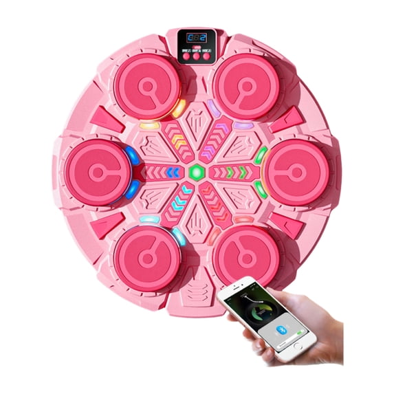 13 inch Smart Music Boxing Machine Upgraded Bluetooth Scoring 6 Targets Home Fitness Equipment Wall Mounted USB Rechargeable Reflex Agility Workout Trainer
