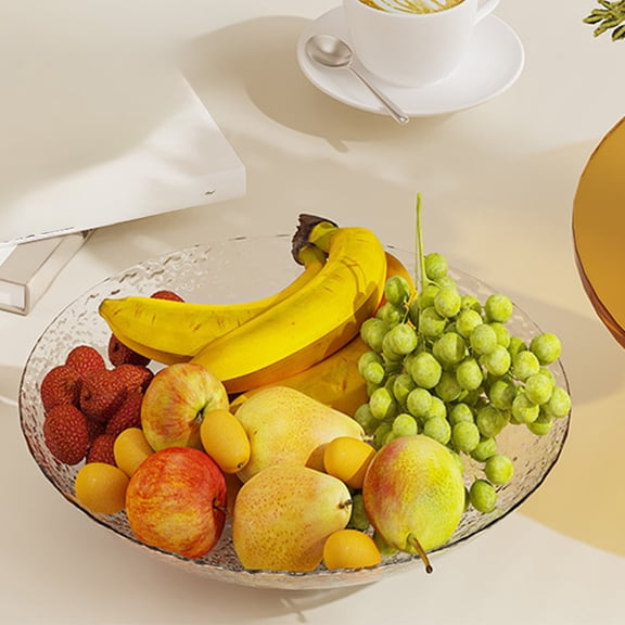 13-inch Square Plastic Fruit Plates | 1-Piece Snack & Candy Serving Tray | Beige or Clear Color | 33cm Household Coffee Table Plates for Parties & Picnics