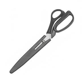 13-inch Stainless Steel Straight-Ribbon Shears with Protective Cap for Fabric and Satin