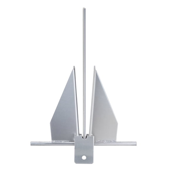 13 lb Galvanized Fluke Anchor Kit with 8 ft Chain & 100 ft Rope, Includes Shackles for Small Boats, Ideal for Lakes, Rivers, and Coastal Waters