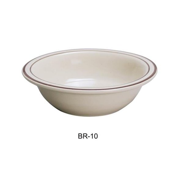 13 oz China Brown Speckled Grapefruit Bowl, American White - 6.5 x 1.75 in. - Pack of 36