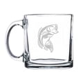 thumbnail image 1 of 13 oz. Clear Glass Coffee Tea Warm Beverage Mug Cup Bass Fish, 1 of 1