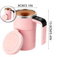 thumbnail image 1 of 13 oz Electric Coffee Mug with a Built-in LCD Thermometer, Electric Coffee Mug with Thermometer, Rechargeable Self Stirring Mug, Coffee Accessory for Coffees, Milk, 1 of 6