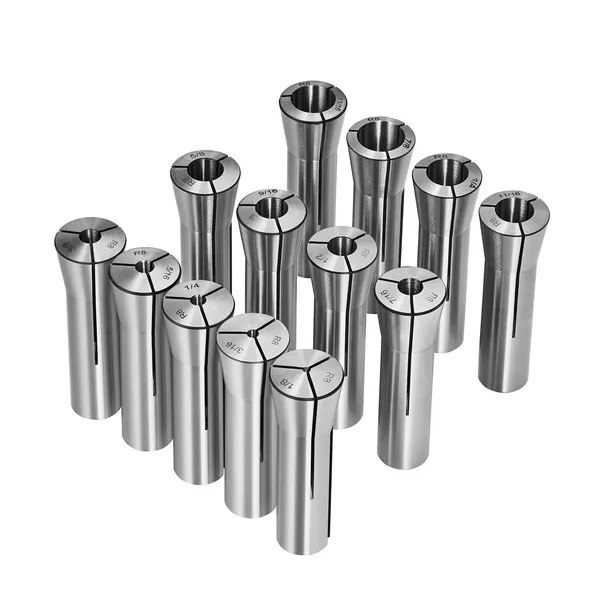 13 pcs Precision R8 Collet Set, 1/8'' - 7/8'', 45# Mill Collet Chuck 0. ...