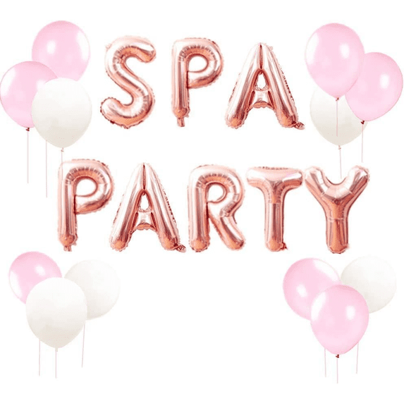 13-piece SPA Party Balloons, SPA Party Banner, SPA Theme Birthday Salon Makeup Party Decorations