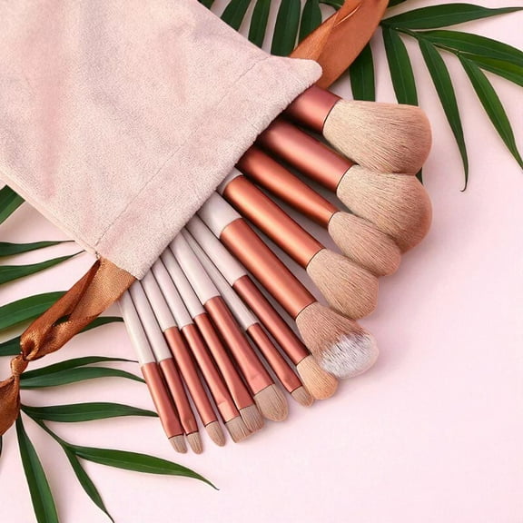 13-piece makeup brush set, soft-bristled makeup brush set, essential for beginners (two colors available)