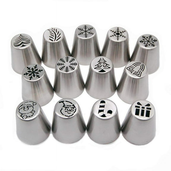 (13 pieces) 13-piece set of Christmas Russian decorating nozzle