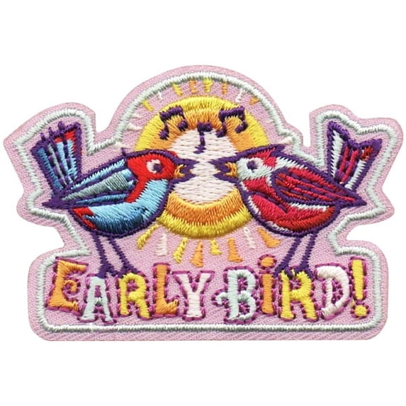13 pieces 2" Custom Activity Scouts Applique Fun Patches - Early Bird Patch 6