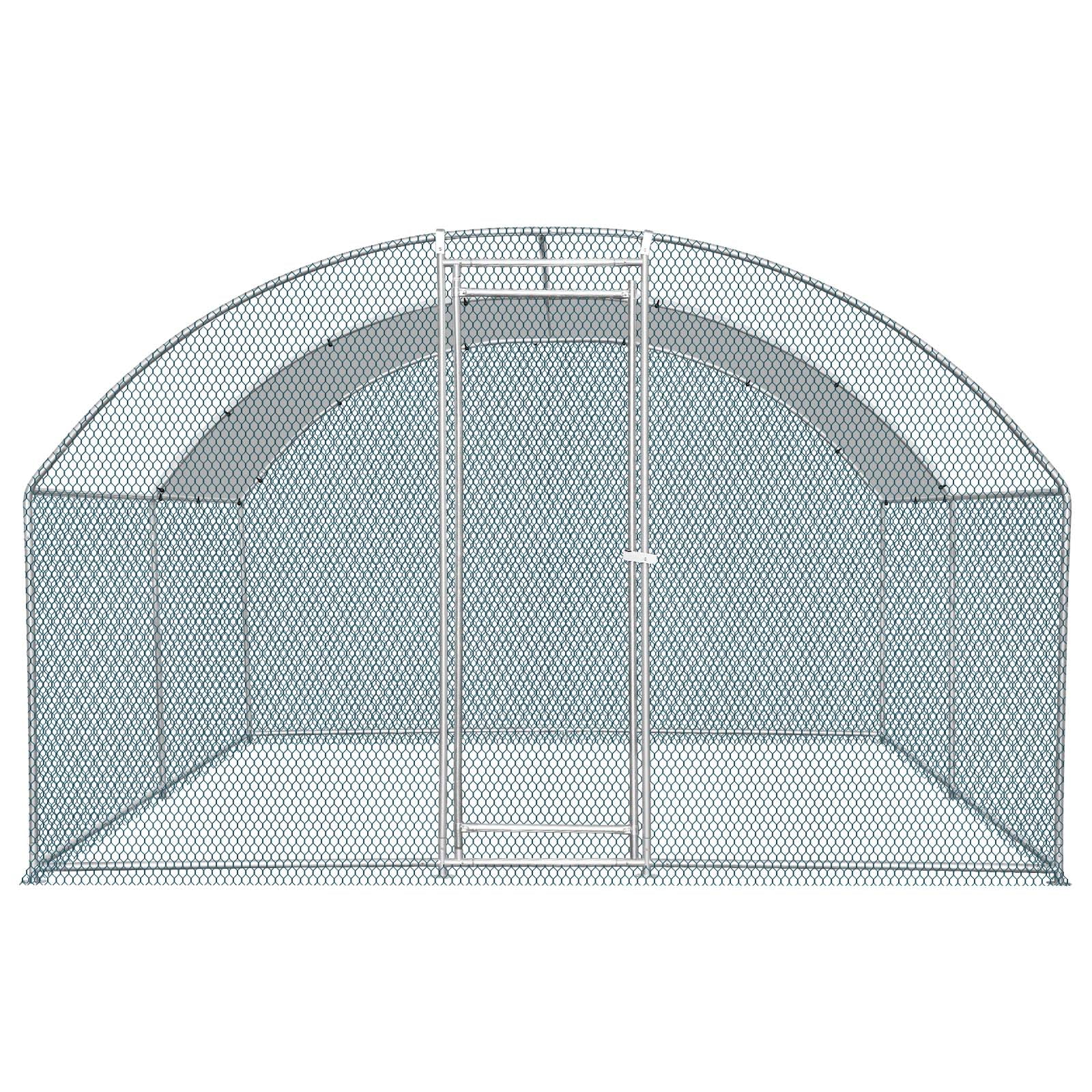 13 x 10 ft Large Metal Chicken Coop, Walk-in Poultry Cage Chicken Hen Run House with Waterproof Cover, Rabbits Cats Dogs Farm Pen for Outdoor Backyard Farm Garden