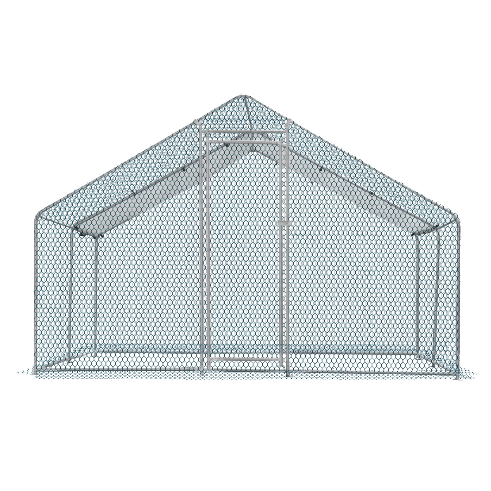 Large Metal Chicken Coop with Waterproof Cover, 13' x 10'