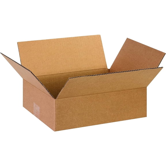 13 x 10 x 4 Corrugated Cardboard Boxes, Flat 13"L x 10"W x 4"H, Pack of 25 | Shipping, Packaging, Moving, Storage Box for Home or Business, Strong Wholesale Bulk Boxes