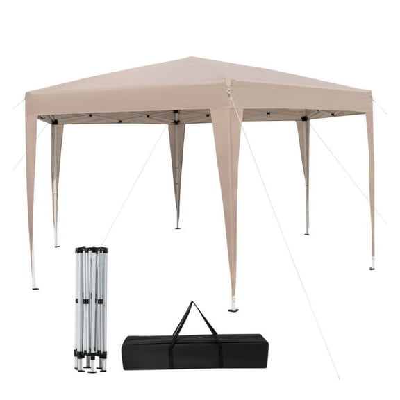 13 x 11.5 FT Pop-Up Canopy Tent - Hexagonal Adjustable Gazebo with Dressed Legs, 3 Height Settings, Water-Resistant Oxford Fabric, Stakes & Ropes for Camping, Flea Markets, & Picnics