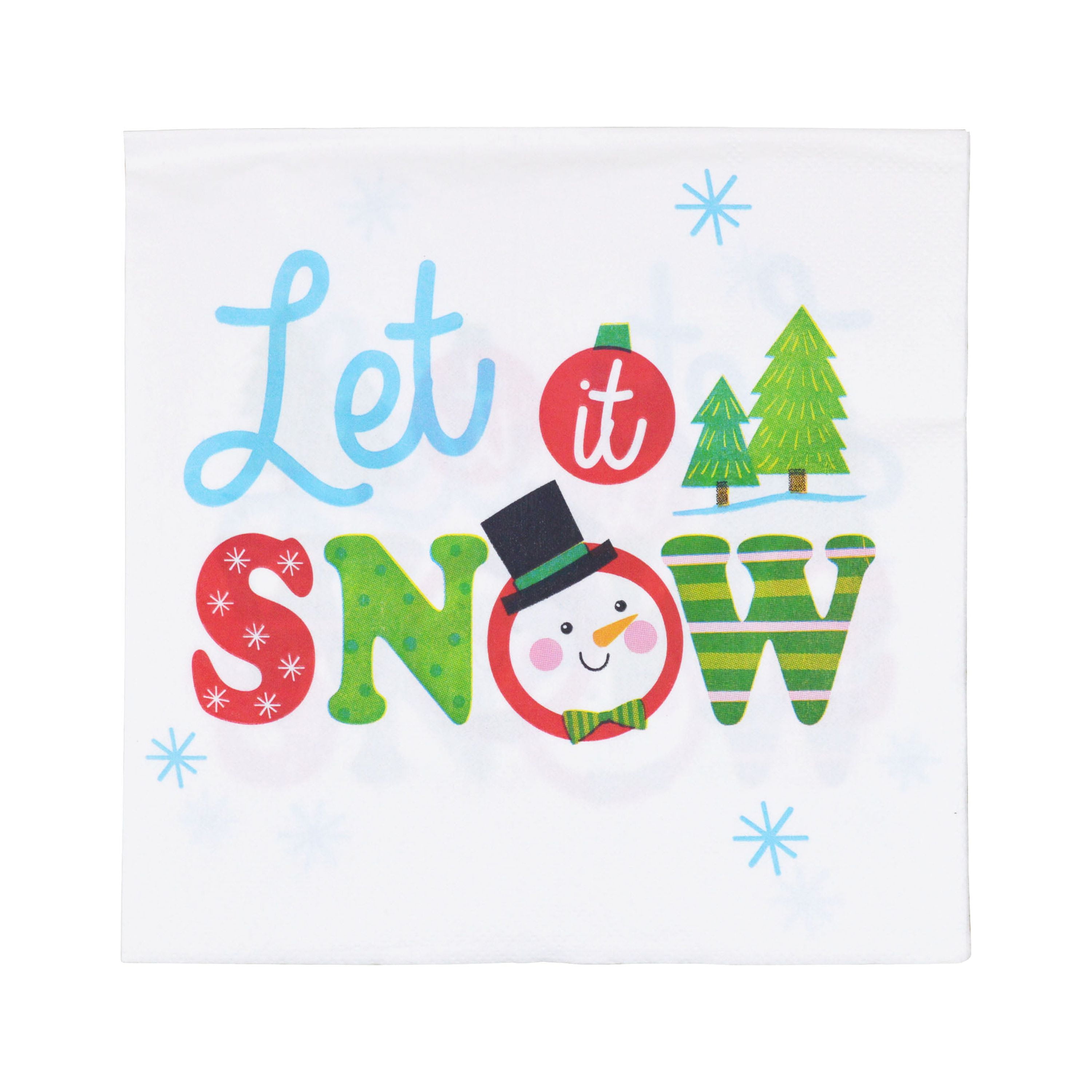 13 x 13 in, 32 Count Multicolor Joy Lunch Paper Napkin, Christmas