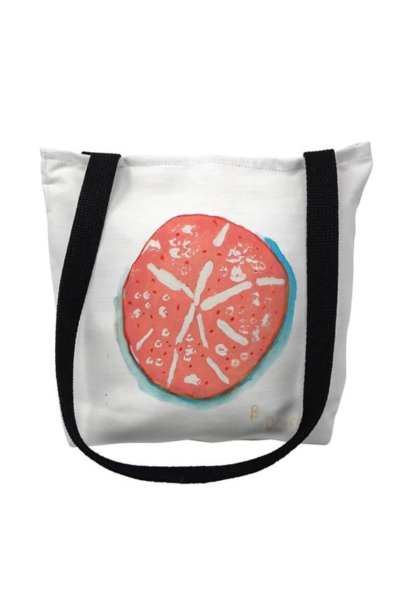 13 x 13 in. Coral Sand Dollar Tote Bag - Small