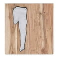thumbnail image 1 of 13" x 13" x 1" Silver Natural Wood and Metal Wall Tile, 1 of 2