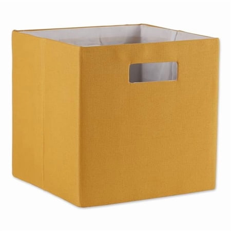 13 x 13 x 13 in. Solid Polyester Cube Storage - Honey Gold - Square