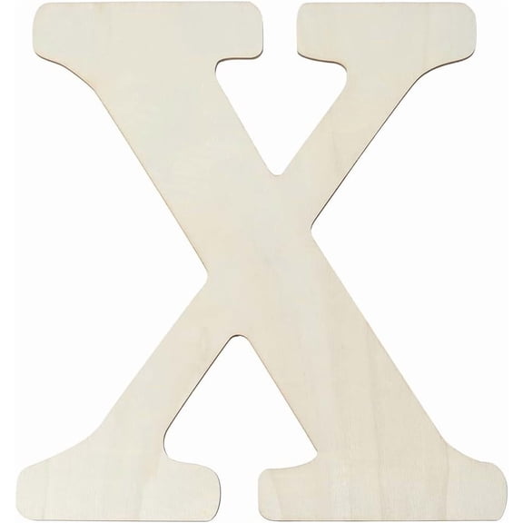 13 x 15 Inch Wooden Letters X Unfinished Wood Alphabet Letters Large White Word Blank 4MM Printable MDF Piece Craft Sign Board
