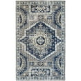 thumbnail image 1 of 13 x 15 ft. Abstract Power Loom Distressed Rectangle Area Rug, Blue & Ivory, 1 of 1
