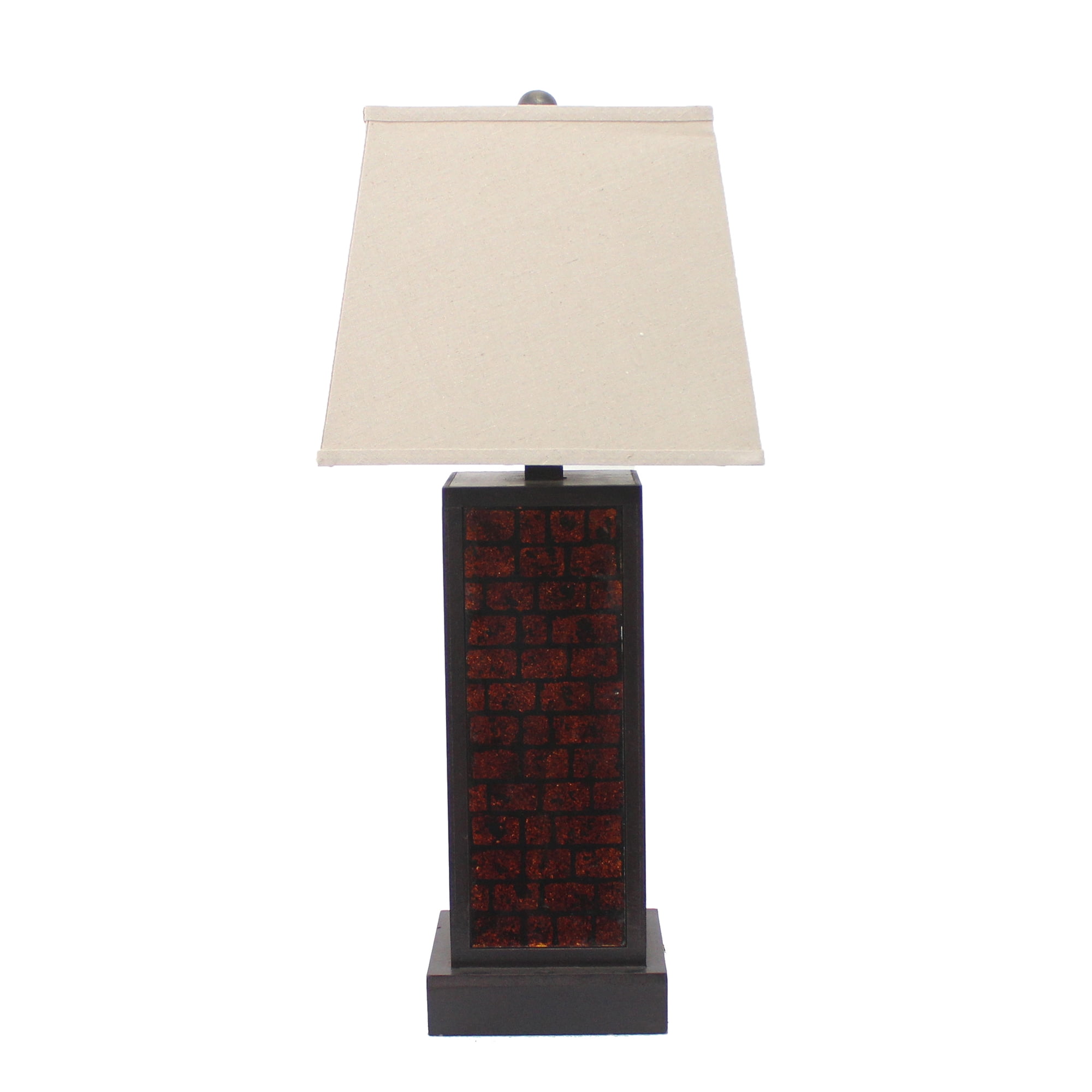 4.75 X 9.5 X 29.5 Brown Vintage With Metal Pedestal - Table Lamp 4.75 X 9.5 X 29.5 Brown Vintage With Metal Pedestal - Table Lamp