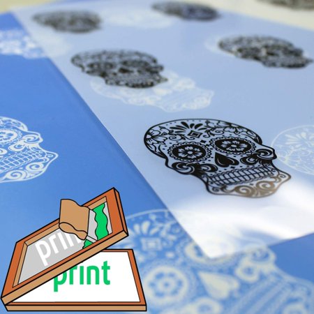 13" x 18",100 sheets,Waterproof Quick Dry Milky Laser Screen Printing Film