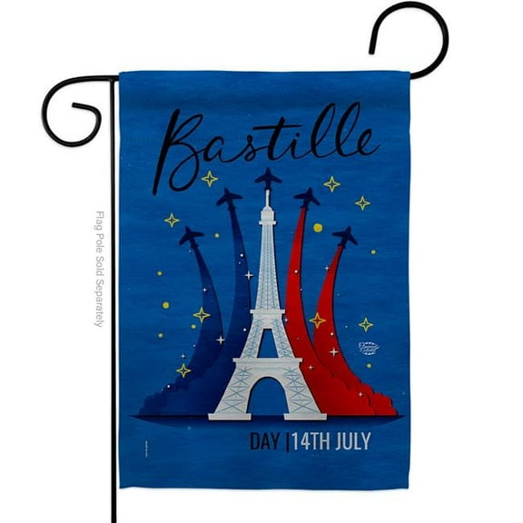 13 x 18.5 in. Bastille 14th July Regional Day Double-Sided Vertical Decorative Garden Flag
