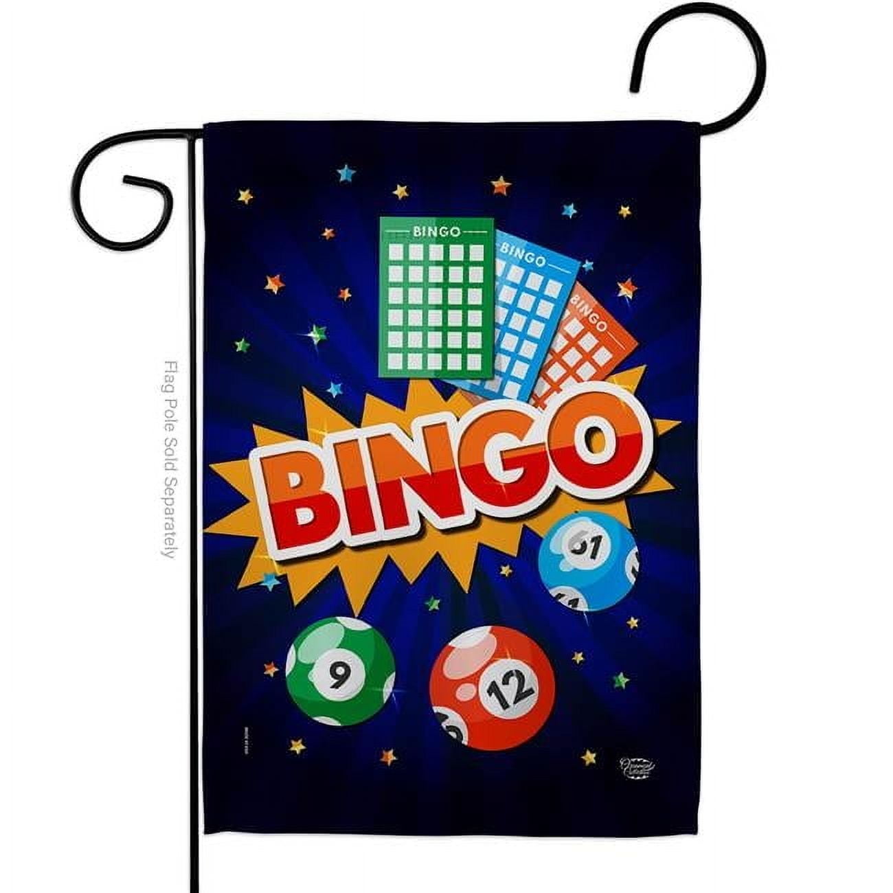 13 x 18.5 in. Bingo Interests Game Double-Sided Decorative Vertical Garden Flags - House Decoration Banner Yard Gift