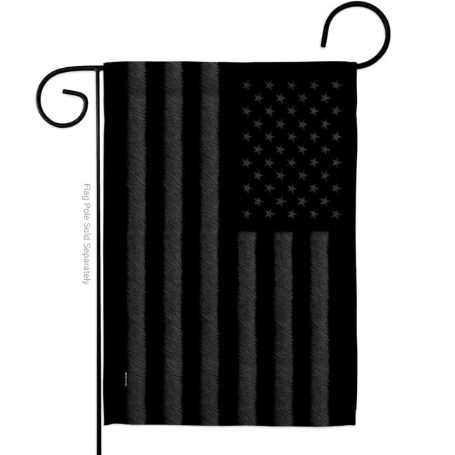 13 x 18.5 in. Black America USA Historic Vertical Garden Flag with Double-Sided House Decoration Banner Yard Gift