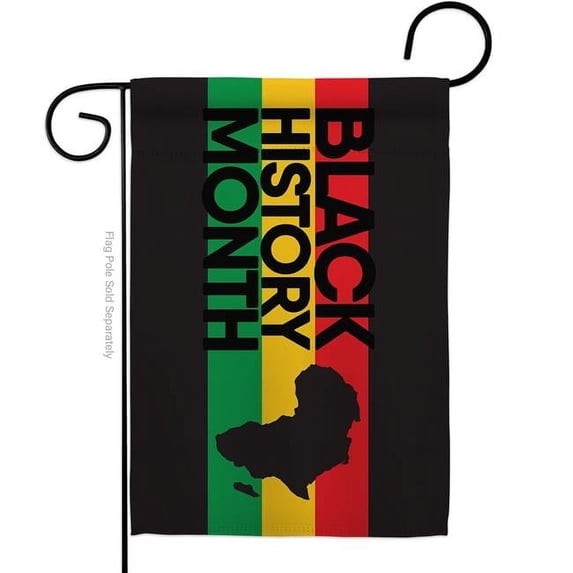 13 x 18.5 in. Black History Garden Flag with Support Cause Double-Sided Decorative Vertical Flags House Decoration Banner Yard Gift
