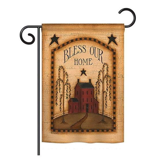 13 x 18.5 in. Classic Bless Our Home Inspirational Sweet Impressions Decorative Vertical Double Sided Garden Flag