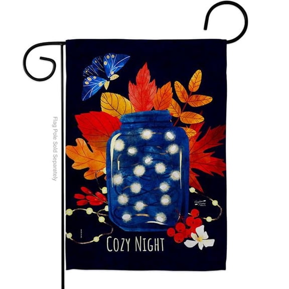 13 x 18.5 in. Cozy Night Sweet Life Expression Garden Flag with Double-Sided Decorative Vertical Flags