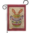 thumbnail image 1 of 13 x 18.5 in. Egg Bunny Burlap Spring Easter Impressions Decorative Vertical Double Sided Garden Flag, 1 of 1