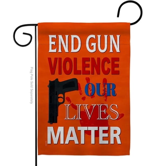 13 x 18.5 in. End Gun Life Matter Support Awareness Double-Sided Vertical House Decoration Banner Garden Flag - Yard Gift