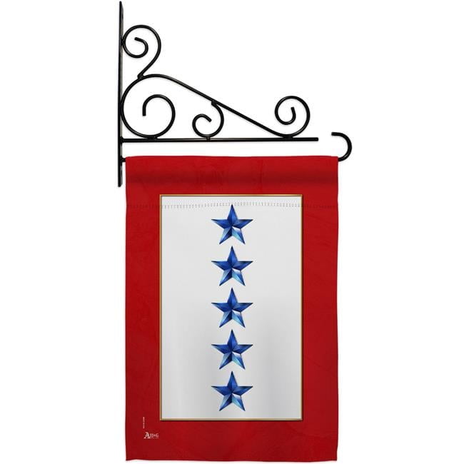 Five Blue Stars Military Service Double-Sided Garden Flag Set