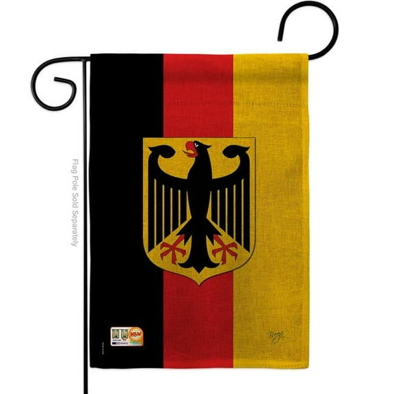 13 x 18.5 in. Germany Burlap Flags of the World Nationality Impressions Decorative Vertical Double Sided Garden Flag