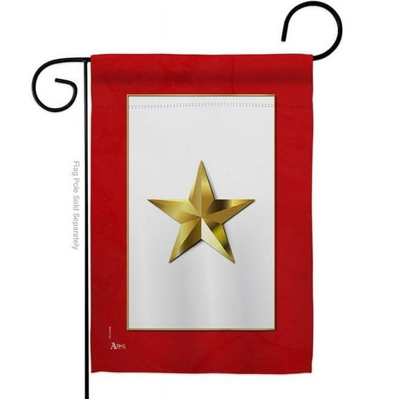 13 x 18.5 in. Gold Star Garden Flag for Armed Forces Military Service Double-Sided Decorative Vertical Flags & House Decoration Banner Yard Gift