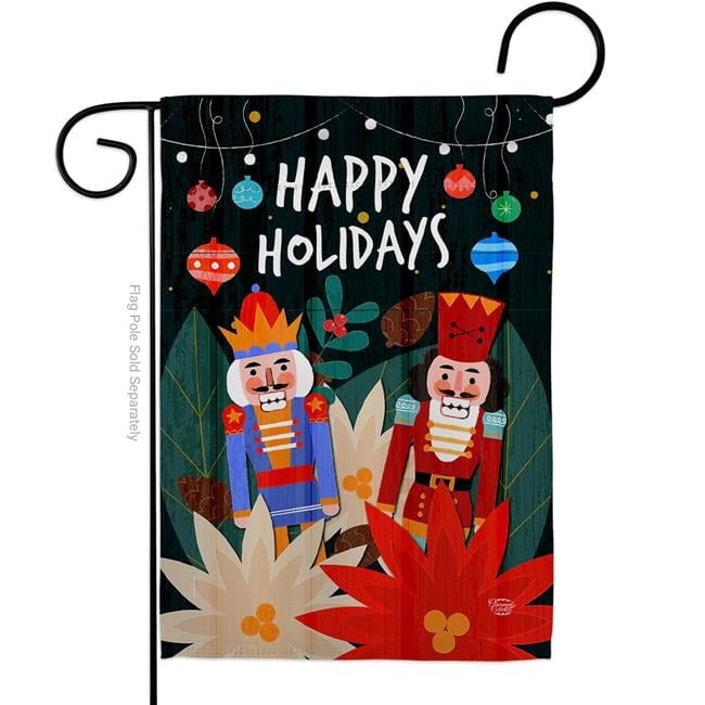 13 x 18.5 in. Holidays Nutcracker Garden Flag with Winter Christmas Double-Sided Decorative Vertical Flags House Decoration Banner Yard Gift