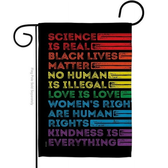 13 x 18.5 in. Human Rights Garden Flag