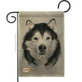 thumbnail image 1 of 13 x 18.5 in. Husky Burlap Nature Pets Impressions Decorative Vertical Double Sided Garden Flag, 1 of 1