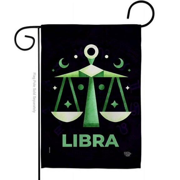 13 x 18.5 in. Libra Garden Flag for Interests Zodiac Double-Sided Decorative Vertical Flags & House Decoration Banner Yard Gift