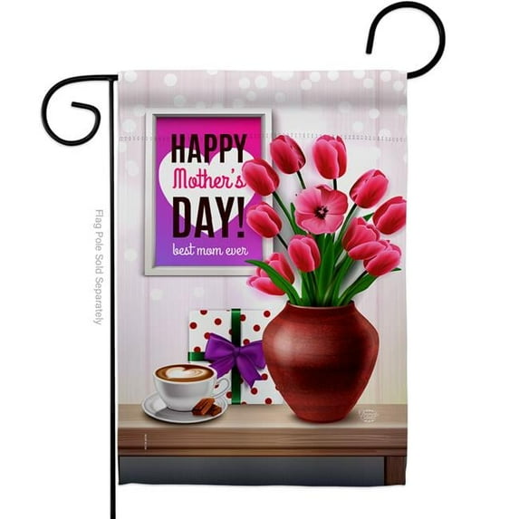 13 x 18.5 in. Mommy Day Family mother Vertical Garden Flag with Double-Sided House Decoration Banner Yard Gift
