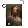 thumbnail image 1 of 13 x 18.5 in. Our Savior Burlap Inspirational Faith & Religious Impressions Decorative Vertical Double Sided Garden Flag, 1 of 1