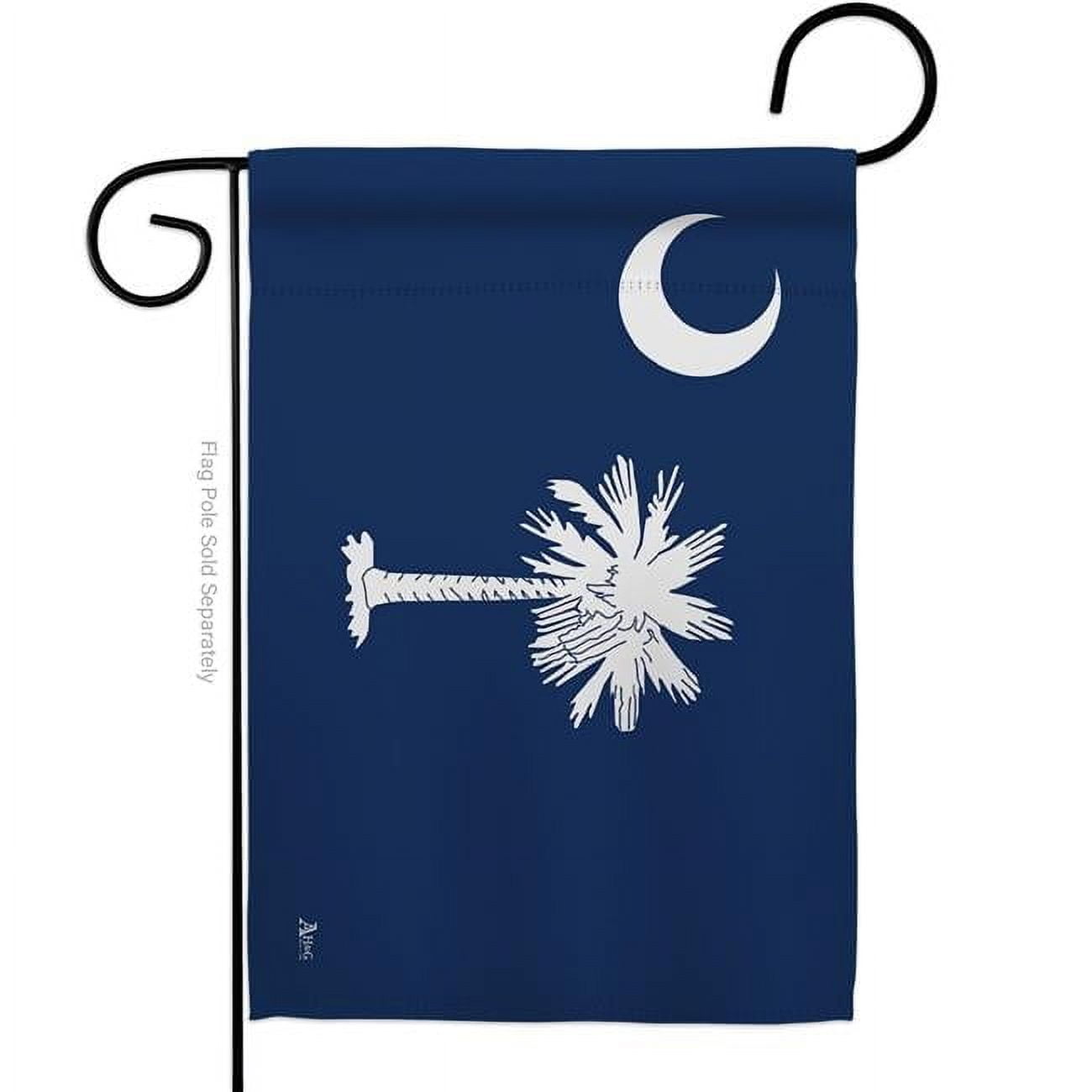 13 x 18.5 in South Carolina Blue and White Garden Flag