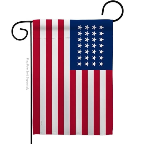 13 x 18.5 in. United State 1846-1847 American Old Glory Garden Flag with Double-Sided House Decoration Banner Yard Gift