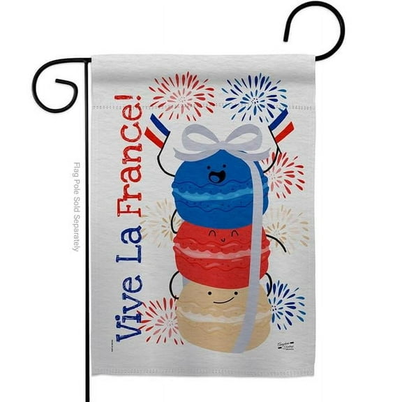 13 x 18.5 in. Vive La France Regional Bastille Day Double-Sided Vertical Decorative Garden Flag