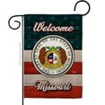 thumbnail image 1 of 13 x 18.5 in. Welcome Missouri Double-Sided Vertical House Decoration Banner Garden Flag - Yard Gift, 1 of 1