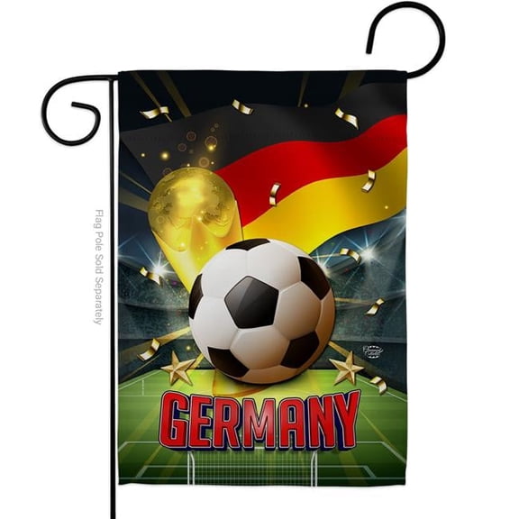 13 x 18.5 in. World Cup Germany Sports Soccer Double-Sided Vertical House Decoration Banner Garden Flag - Yard Gift