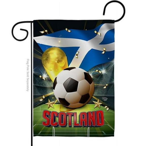 13 x 18.5 in. World Cup Scotland Sports Soccer Double-Sided Vertical House Decoration Banner Garden Flag - Yard Gift