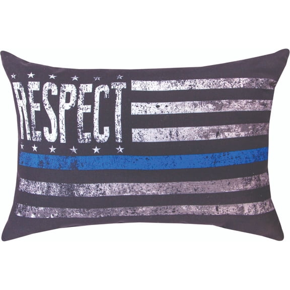 13" x 18" Rectangular Buckwear Climaweave Pillow with Respect the Police Design