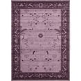 thumbnail image 1 of 13' x 18' Violet and Purple Floral Rectangular Area Throw Rug, 1 of 8